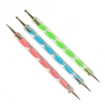 Papírdomborító, pontozó, pöttyöző szerszámkészlet, műanyag nyéllel - 1-3 mm fejjel