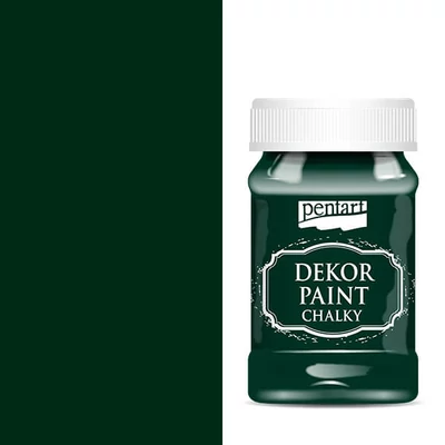 Pentart Dekor Paint Chalky krétafesték, 100 ml - fenyőzöld