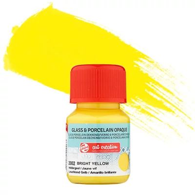 Art Creation üveg- és porcelánfesték, fedő, 30 ml - 2002 bright yellow