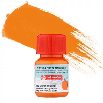 Art Creation üveg- és porcelánfesték, fedő, 30 ml - 2502 warm orange