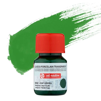 Art Creation üveg- és porcelánfesték, transzparens, 30 ml - 6032 leaf green