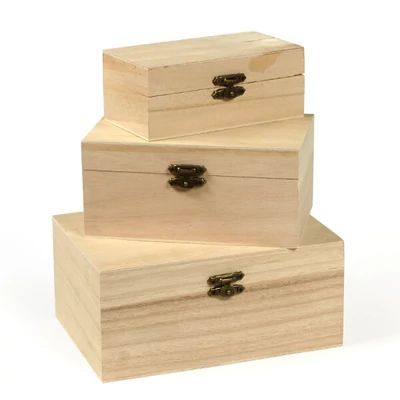 Fa dobozkészlet - 3 db-os, 17x12x8/15x9x7/12x7x5 cm