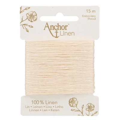 Hímzőfonal, Anchor Linen, 15 m - 02 gyöngyház