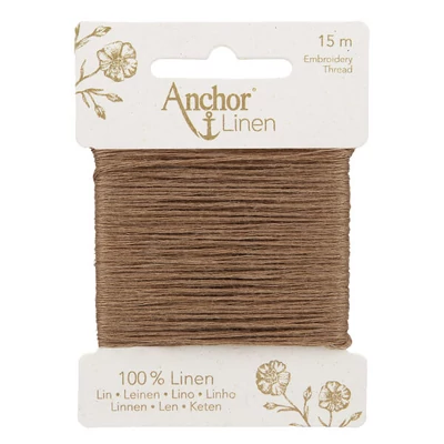 Hímzőfonal, Anchor Linen, 15 m - 04 latte