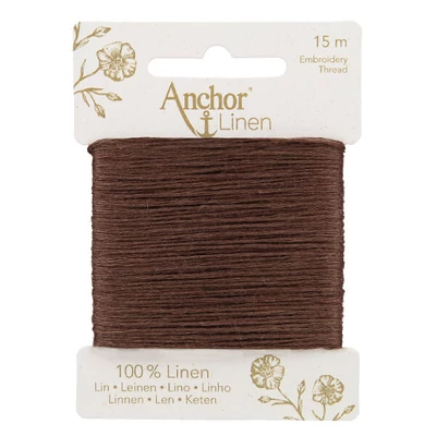 Hímzőfonal, Anchor Linen, 15 m - 05 kakaóbarna
