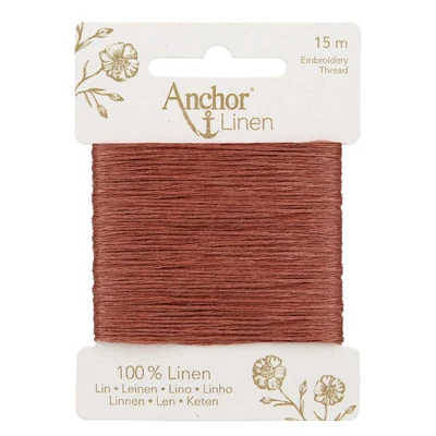 Hímzőfonal, Anchor Linen, 15 m - 14 mogyoró