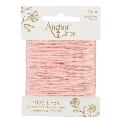 Hímzőfonal, Anchor Linen, 15 m - 15 pünkösdirózsa