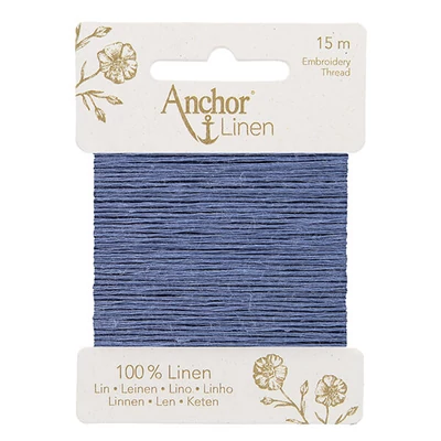 Hímzőfonal, Anchor Linen, 15 m - 32 delfti kék