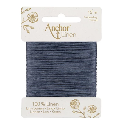 Hímzőfonal, Anchor Linen, 15 m - 33 palaszürke