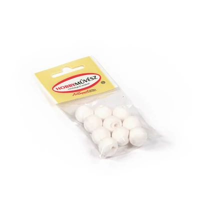 Préselt papírgolyó csomagban - 15 mm, fehér, 10 db