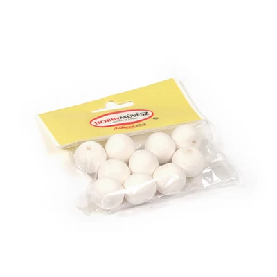 Préselt papírgolyó csomagban - 20 mm, fehér, 10 db