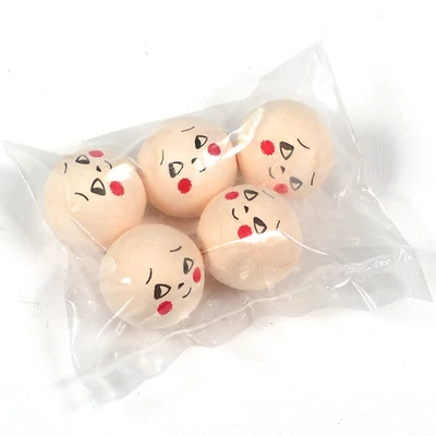 Préseltpapír fej - Babafej csodálkozó, gömbölyű, 25 mm, 5 db