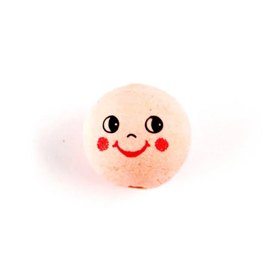 Préseltpapír fej - Babafej mosolygó, gömbölyű, 25 mm, 5 db