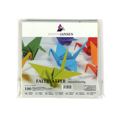 Origami papír, színes - 70 g, 100 lap, 14x14 cm