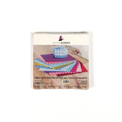 Origami papír, mintás - 70 g, 100 lap, 10x10 cm - vario