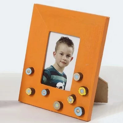 Fa képkeret üveglappal - mini, téglalap, 8,5x10,5 cm (4x6 cm)