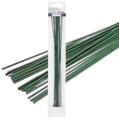 Virágkötöző drót, 0,8 mm, 30 cm, 35 db - zöld