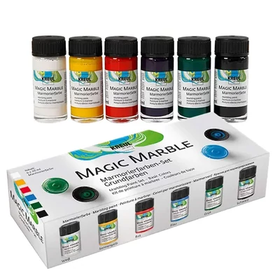 Márványozó festék készlet, Kreul, 6x20 ml - basic