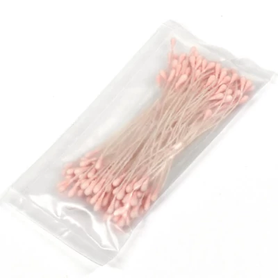 Virágbibe, virágporzó, 6 cm, 100 db - világos rózsaszín
