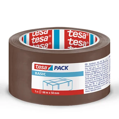 ICO, Tesa Basic 58571 csomagolószalag, barna, 50 mm x 66 m