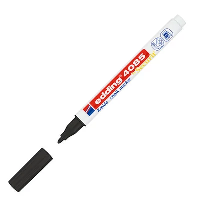 Kréta marker, folyékony kréta, EDDING 4085 - fekete