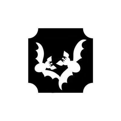 Tetováló sablon, öntapadós stencil - Denevér 02