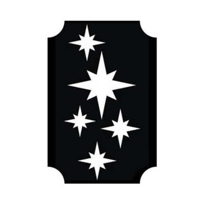 Tetováló sablon, öntapadós stencil - Csillag 04
