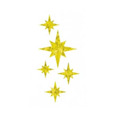 Tetováló sablon, öntapadós stencil - Csillag 04
