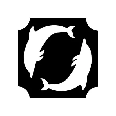 Tetováló sablon, öntapadós stencil - Delfinek 01