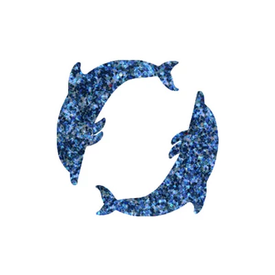 Tetováló sablon, öntapadós stencil - Delfinek 01