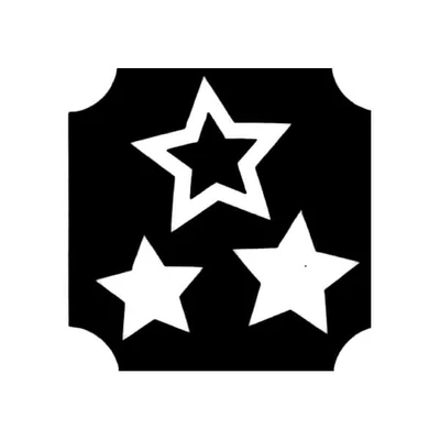 Tetováló sablon, öntapadós stencil - Csillag 03