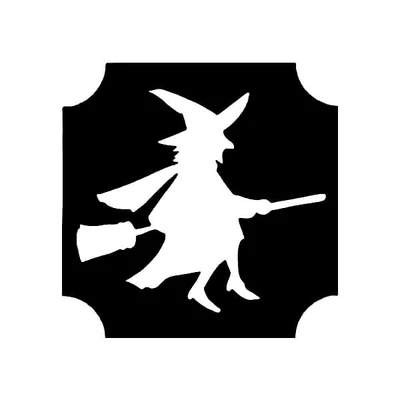 Tetováló sablon, öntapadós stencil - Boszorkány 01