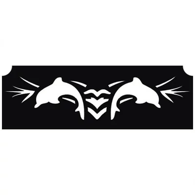 Tetováló sablon, öntapadós stencil - Delfinek 02