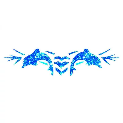 Tetováló sablon, öntapadós stencil - Delfinek 02