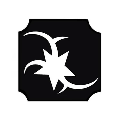Tetováló sablon, öntapadós stencil - Csillag 02