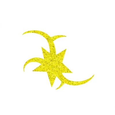 Tetováló sablon, öntapadós stencil - Csillag 02