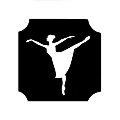 Tetováló sablon, öntapadós stencil - Balerina 03