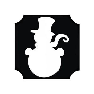 Tetováló sablon, öntapadós stencil - Hóember 02