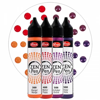 Zen Pen pöttyöző festéktoll készlet, 4x28 ml - Varázslatos pillanat