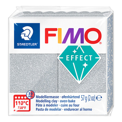 FIMO Effect süthető gyurma, 57 g - csillámos ezüst (8010-812)