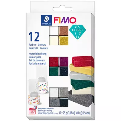 FIMO Effect Colour Pack süthető gyurma készlet, 12x25 g