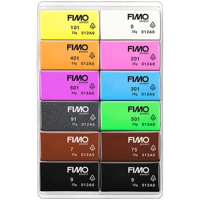 FIMO Effect Colour Pack süthető gyurma készlet, 12x25 g - Neon