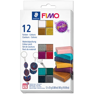 FIMO Effect Colour Pack süthető gyurma készlet, 12x25 g - Sparkle