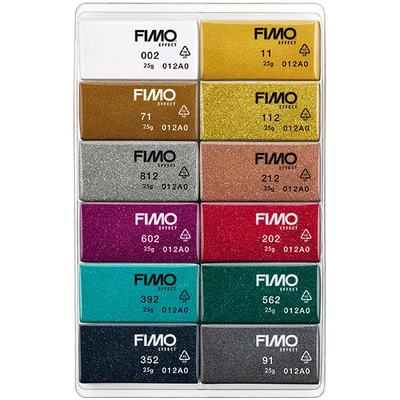 FIMO Effect Colour Pack süthető gyurma készlet, 12x25 g - Sparkle