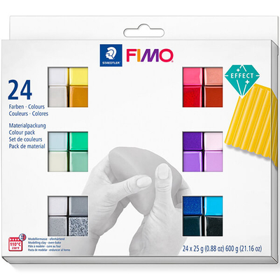 FIMO Effect Colour Pack süthető gyurma készlet, 24x25 g
