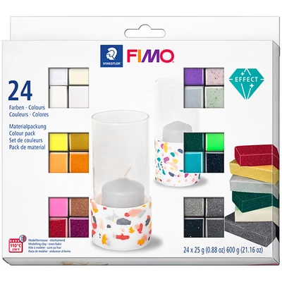 FIMO Effect Colour Pack süthető gyurma készlet, 24x25 g