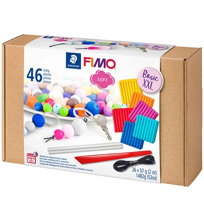 FIMO Soft Basic XXL Set süthető gyurma készlet, 26x57 g kiegészítőkkel