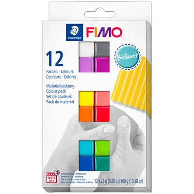 FIMO Soft Colour Pack süthető gyurma készlet, 12x25 g - Brilliant Colours