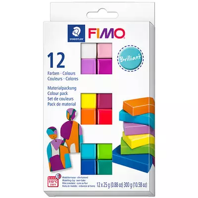 FIMO Soft Colour Pack süthető gyurma készlet, 12x25 g - Brilliant Colours