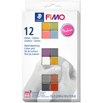 FIMO Soft Colour Pack süthető gyurma készlet, 12x25 g - Fashion Colours